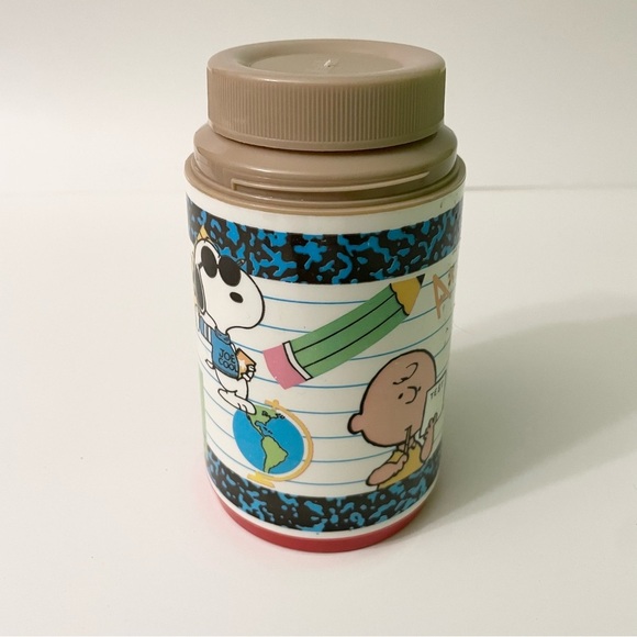 Snoopy Joe Cool Peanuts Aladdin 8 Oz Ounce Thermos Charlie Brown Peanuts - Picture 13 of 16